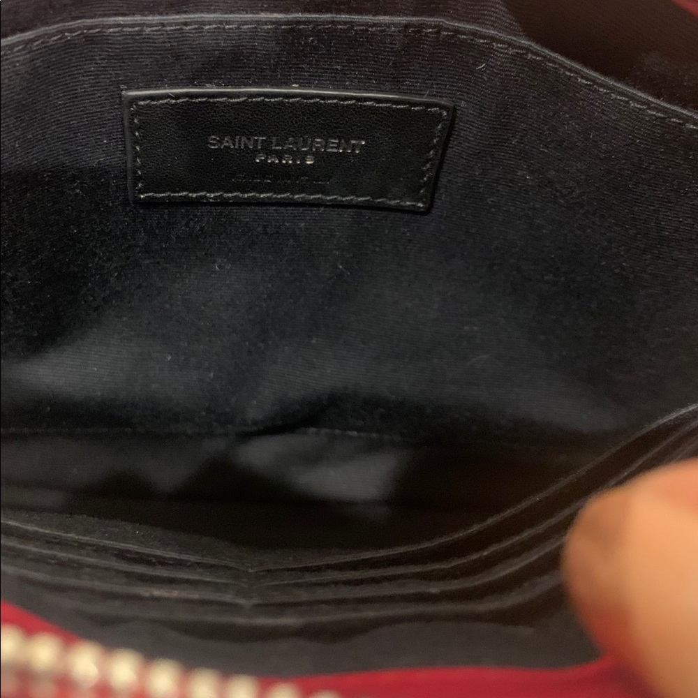 Saint Laurent Red Quilted Clutch Wrislet - Picture 6 of 8